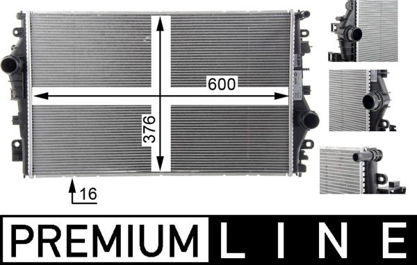 MAHLE CR 1658 000P Radiator, engine cooling