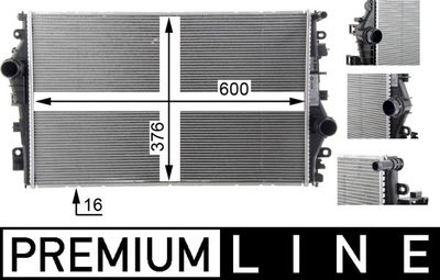 Radiator, engine cooling MAHLE CR 1658 000P
