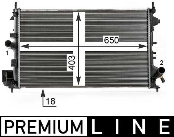 MAHLE CR 17 000P Radiator, engine cooling