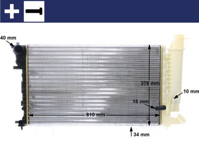Radiator, engine cooling MAHLE CR 172 000S
