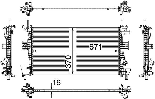 MAHLE CR 1727 000P Radiator, engine cooling