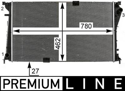 Radiator, engine cooling MAHLE CR 19 000P