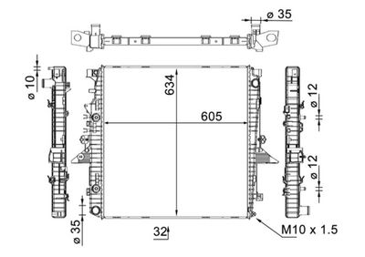 Radiator, engine cooling MAHLE CR 1905 000S
