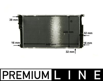 Radiator, engine cooling MAHLE CR 1909 000P