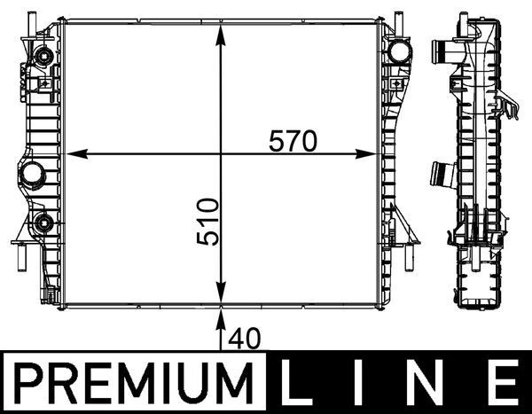 MAHLE CR 1965 000P Radiator, engine cooling