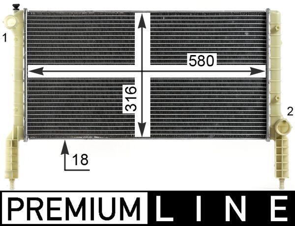 MAHLE CR 1991 000P Radiator, engine cooling