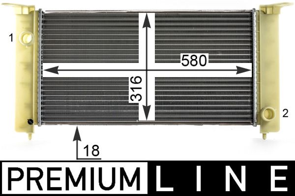 MAHLE CR 1992 000P Radiator, engine cooling