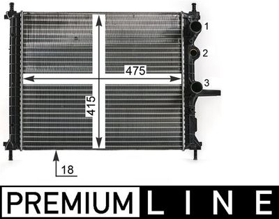 Radiator, engine cooling MAHLE CR 1993 000P