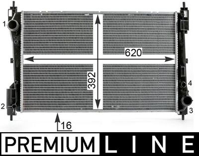 Radiator, engine cooling MAHLE CR 1996 000P