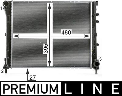 Radiator, engine cooling MAHLE CR 2000 000P