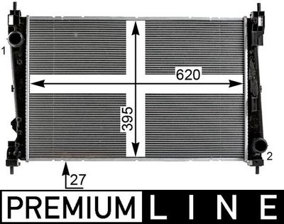Radiator, engine cooling MAHLE CR 2011 000P