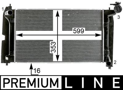 Radiator, engine cooling MAHLE CR 2015 000P