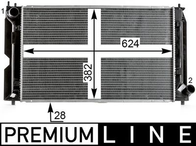 Radiator, engine cooling MAHLE CR 2016 000P