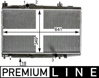 Radiator, engine cooling MAHLE CR 2017 000P