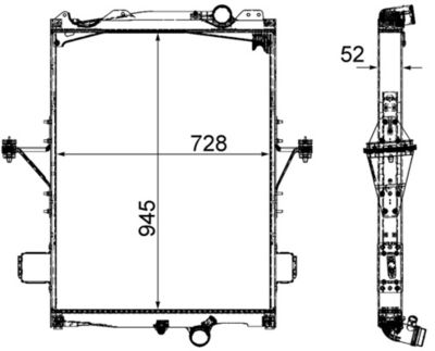 Radiator, engine cooling MAHLE CR 2096 000P