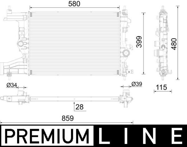 MAHLE CR 2116 000P Radiator, engine cooling