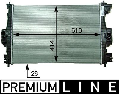 Radiator, engine cooling MAHLE CR 2121 000P