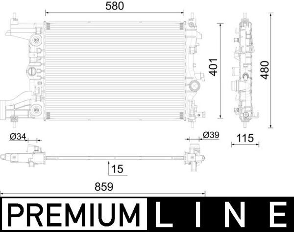 MAHLE CR 2122 000P Radiator, engine cooling