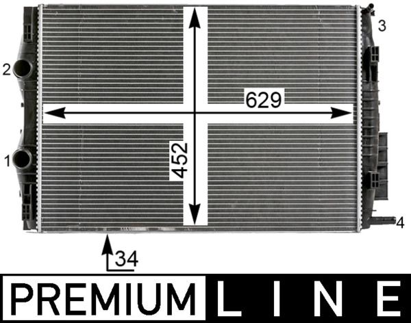 MAHLE CR 22 000P Radiator, engine cooling