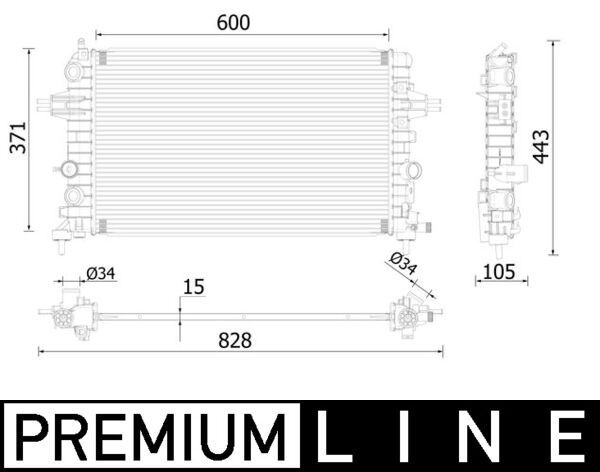 MAHLE CR 2227 000P Radiator, engine cooling