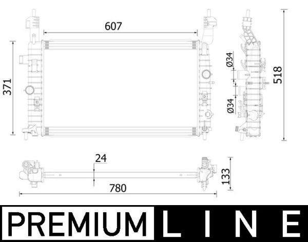 MAHLE CR 2229 000P Radiator, engine cooling