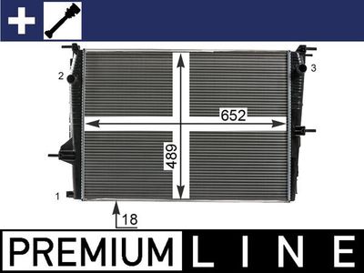 Radiator, engine cooling MAHLE CR 23 000P