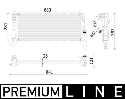 Radiator, engine cooling MAHLE CR 2319 000P