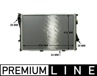 Radiator, engine cooling MAHLE CR 242 000P