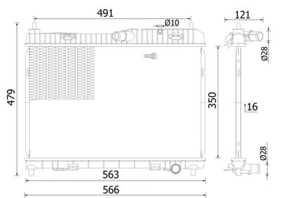 Radiator, engine cooling MAHLE CR 2427 000S
