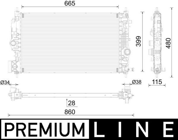 MAHLE CR 2592 000P Radiator, engine cooling
