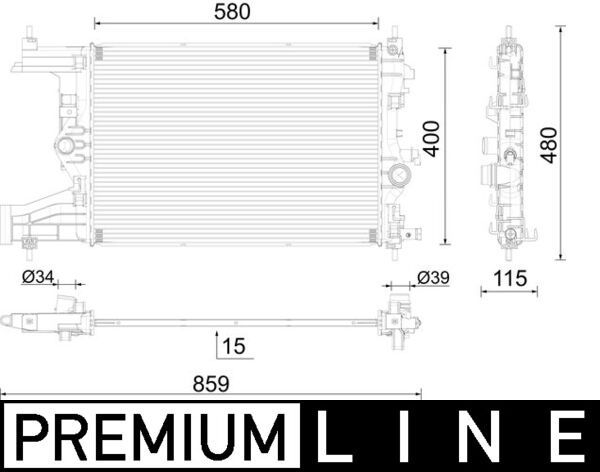 MAHLE CR 2595 000P Radiator, engine cooling