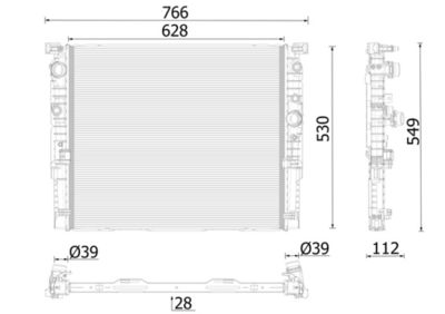 Radiator, engine cooling MAHLE CR 2630 000P