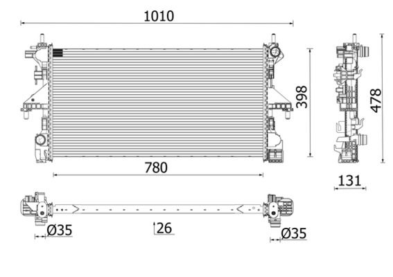MAHLE CR 2631 000P Radiator, engine cooling