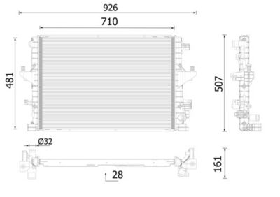 Radiator, engine cooling MAHLE CR 2746 000P