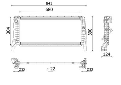 Radiator, engine cooling MAHLE CR 2748 000P