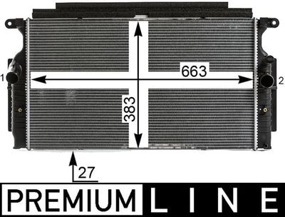 Radiator, engine cooling MAHLE CR 28 000P