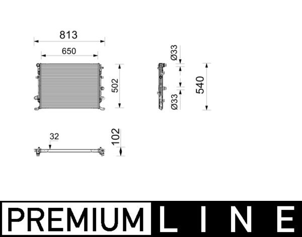 MAHLE CR 2805 000P Radiator, engine cooling