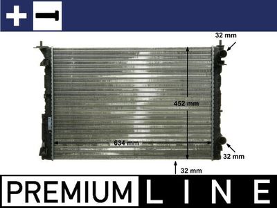 Radiator, engine cooling MAHLE CR 311 000P