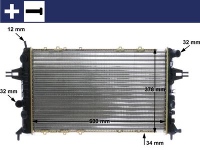 Radiator, engine cooling MAHLE CR 321 000S