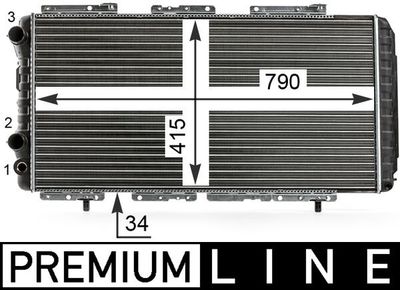 Radiator, engine cooling MAHLE CR 34 000P