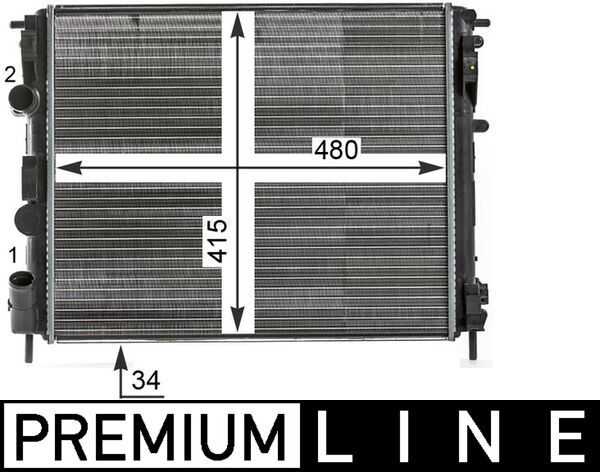 MAHLE CR 35 000P Radiator, engine cooling