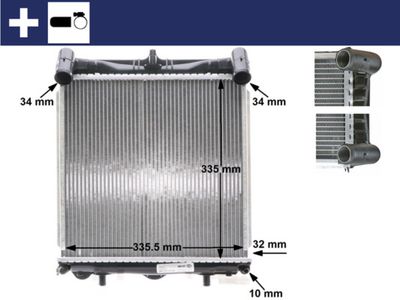 Radiator, engine cooling MAHLE CR 370 000S