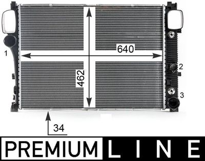 Radiator, engine cooling MAHLE CR 38 000P