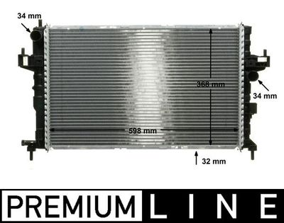 Radiator, engine cooling MAHLE CR 391 000P