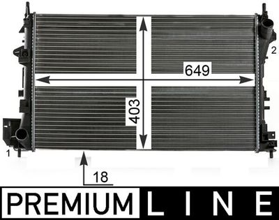 Radiator, engine cooling MAHLE CR 40 000P