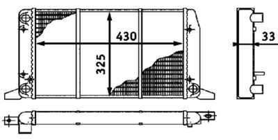 Radiator, engine cooling MAHLE CR 412 000S