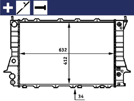 MAHLE CR 413 000S Radiator, engine cooling