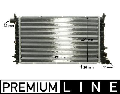 Radiator, engine cooling MAHLE CR 430 000P