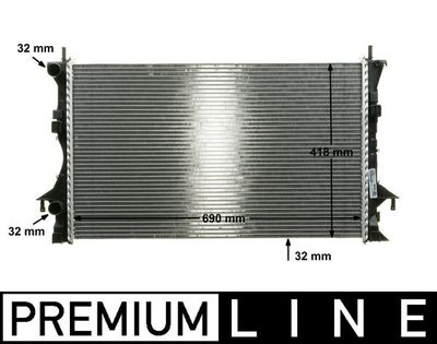 Radiator, engine cooling MAHLE CR 461 000P