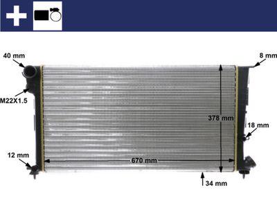 Radiator, engine cooling MAHLE CR 471 000S